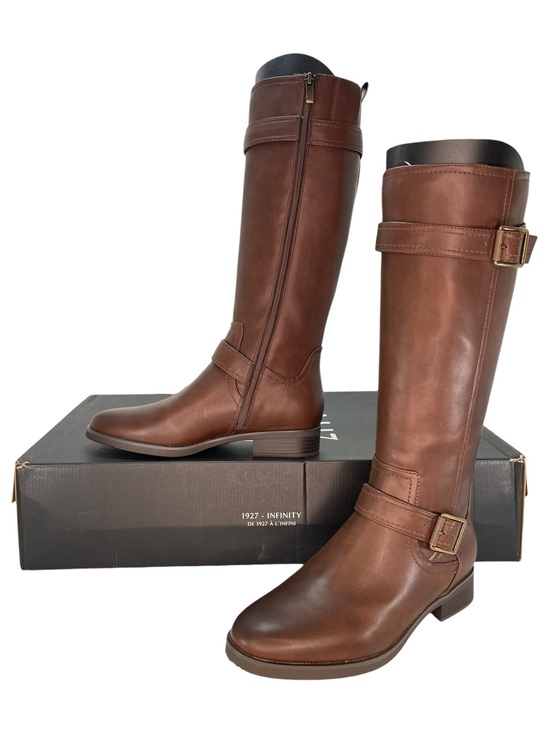 Naturalizer Shoes - Naturalizer Tiernan Brown Faux Leather Knee High Womens Boots Size 9W